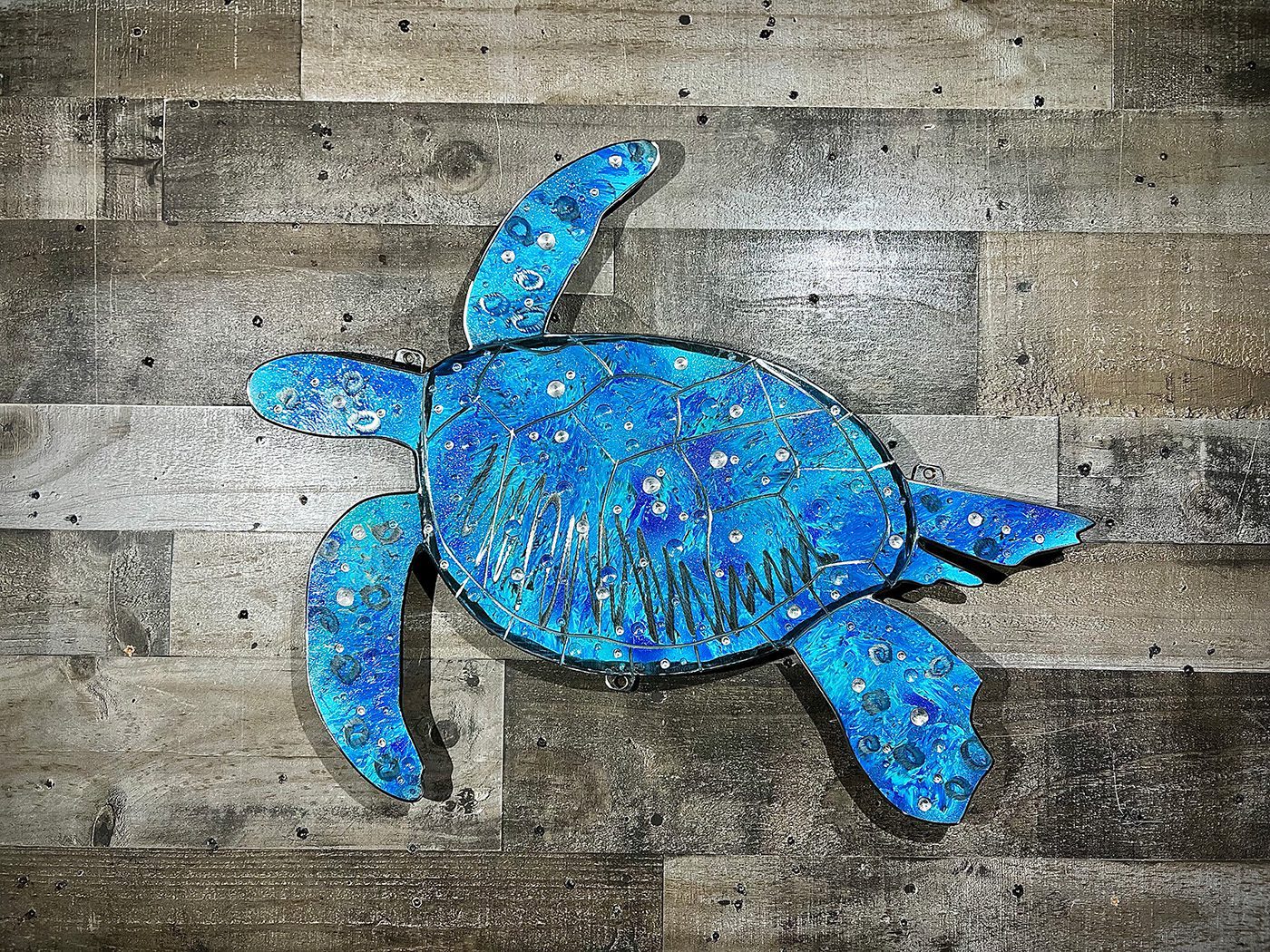 2-foot blue sea turtle