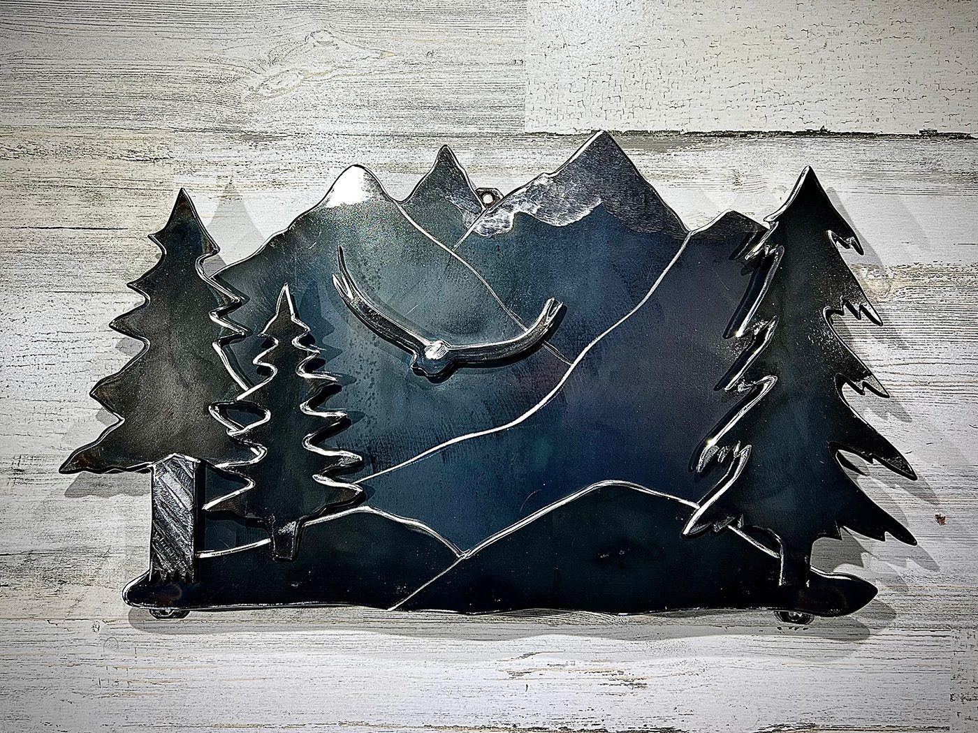 20-inch bald eagle soaring mountain scene